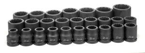 3/4" Dr. 26 Piece Metric Master Set - 12 Point