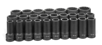 3/4" Dr. 26 Piece Deep Metric Master Set - 12 Point