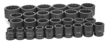 3/4" Dr. 29 Piece Fract. Master Set - 12 Point