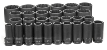 3/4" Dr. 29 Piece Deep Fract. Master Set - 12 Point