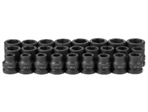 1" Dr. 26 Pc. Metric Set 19mm to 44mm