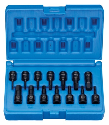 1/4" Drive 14 Pc. Impact Hex Driver Set.