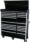 Montezuma BK5618C 56 18-Drawer Top Chest & Roller Cabinet Toolbox Combo (black) (1-BK5607CH, 1-BK5611TC)