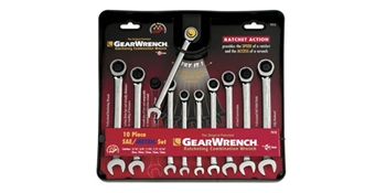 Gear Wrench GEA9418  Gear Wrench Set Combination 10 Piece Sae&Met