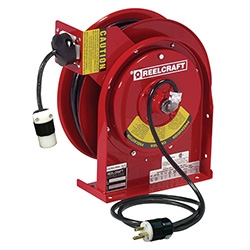 Reelcraft L55501233A 50' 12 Gauge Cord Reel with Receptacle