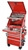 Montezuma PR2606MZC 26" Crossover Top Chest & 6-Drawer Roller Cabinet Toolbox Combo (red) (1-IM350R, 1-PR2606MZ)