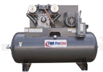 TWI Proline TWI-10120H1 10 HP 120 Gallon Horizontal 2 Stage, 230V/1 Phase Compressor-Leeson Motor