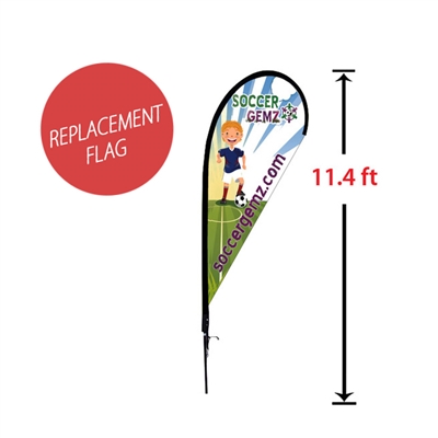 Replacement 39" x 93" Medium Tear Drop Flag