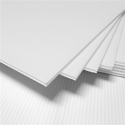 24" x 18" Blank Corrugated Plastic Sheets - White