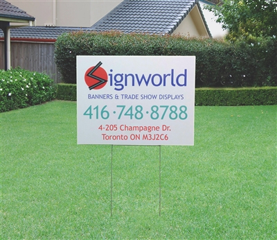 Coroplast Lawn Sign 4mm - 18" x 24"