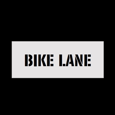 Bike Lane Sign Stencil