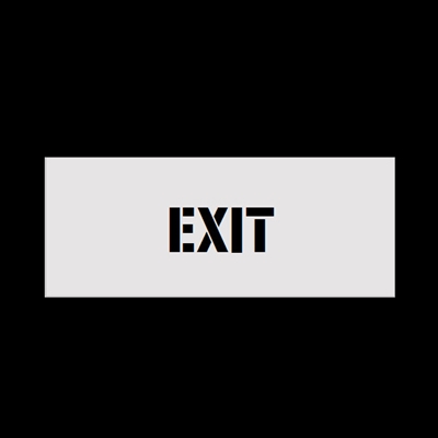 Exit Sign Stencil