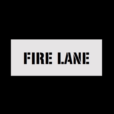 Fire Lane Sign Stencil