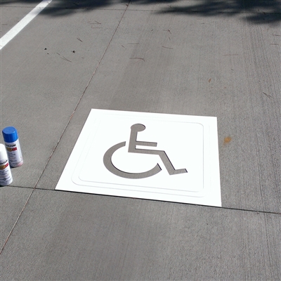 48" Stencil - Parking Lot Handicap Sign