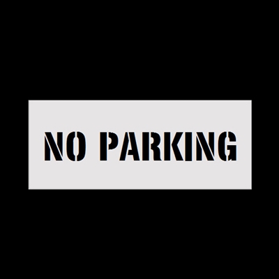 No Parking Sign Stencil