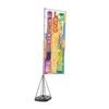 CLEARANCE - Jumbo 17' Outdoor Vertical Advertising Flag Stand with Water Base -- With Print