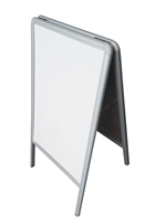 A-Frame Aluminum Sidewalk White Marker Board Easel