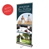 Double Sided 33" Retractable Roll Up Banner Stand with Vinyl Prints