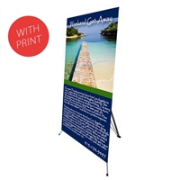 Large X Banner Stand 48" x 78" with Vinyl Print