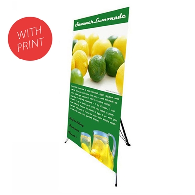 Medium X Banner Stand 32" x 72" with Vinyl Print