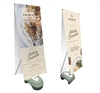 Double Sided Outdoor X Banner Stand Water Base with 24"x 57" Vinyl Print