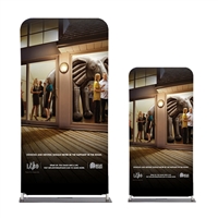 3' Straight Tube Banner Display with Double-Sided Fabric Print