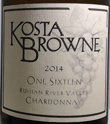 2014 Kosta Browne One Sixteen  Russian River valley Chardonnay  750ml