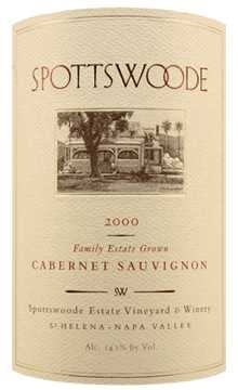 2000 Spottswoode Cabernet Sauvignon Napa Valley 750ml