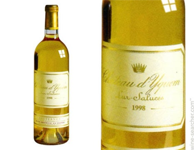 1998 Chateau d'Yquem Lur-Saluces Sauternes 375 ml