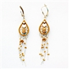 Golden Drop Silver Earrings