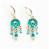 Turquoise Round Silver Earrings