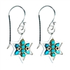 Turquoise Star of David Earrings by Ester Shahaf
