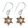 Bronze Star of David Earrings by Ester Shahaf