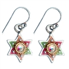 Colorful Star of David Earrings by Ester Shahaf