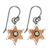 Orange Star of David Earrings by Ester Shahaf