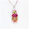 Pink  Hamsa Necklace by Ester Shahaf