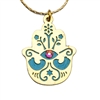 Gold Plated Hamsa Necklace by Ester Shahaf