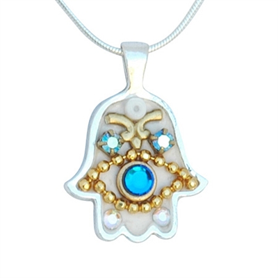 Hamsa Necklace Against Evil Eye by Ester Shahaf