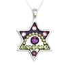 Purple Eye Star of David Necklace