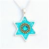 Baby Blue Star of David Necklace