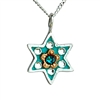 Bluish Star of David Necklace by Ester Shahaf