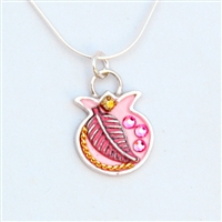 Pink Pomegranate Necklace by Ester Shahaf