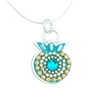 Blue Pomegranate Necklace by Ester Shahaf