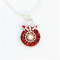 Burgondy Pomegranate Necklace by Ester Shahaf