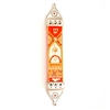 Orange Wood & Pewter Mezuzah Case by Ester Shahaf