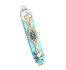 Light Blue Mezuzah Case with Dove by Ester Shahaf