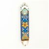 Blue Flower Mezuzah Case  by Ester Shahaf