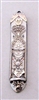 Whie & Silver Mezuzah Case by Ester Shahaf