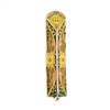 Golden Green Triangle Mezuzah Case by Ester Shahaf