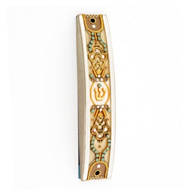 Gold Arched Mezuzah Case by Ester Shahaf